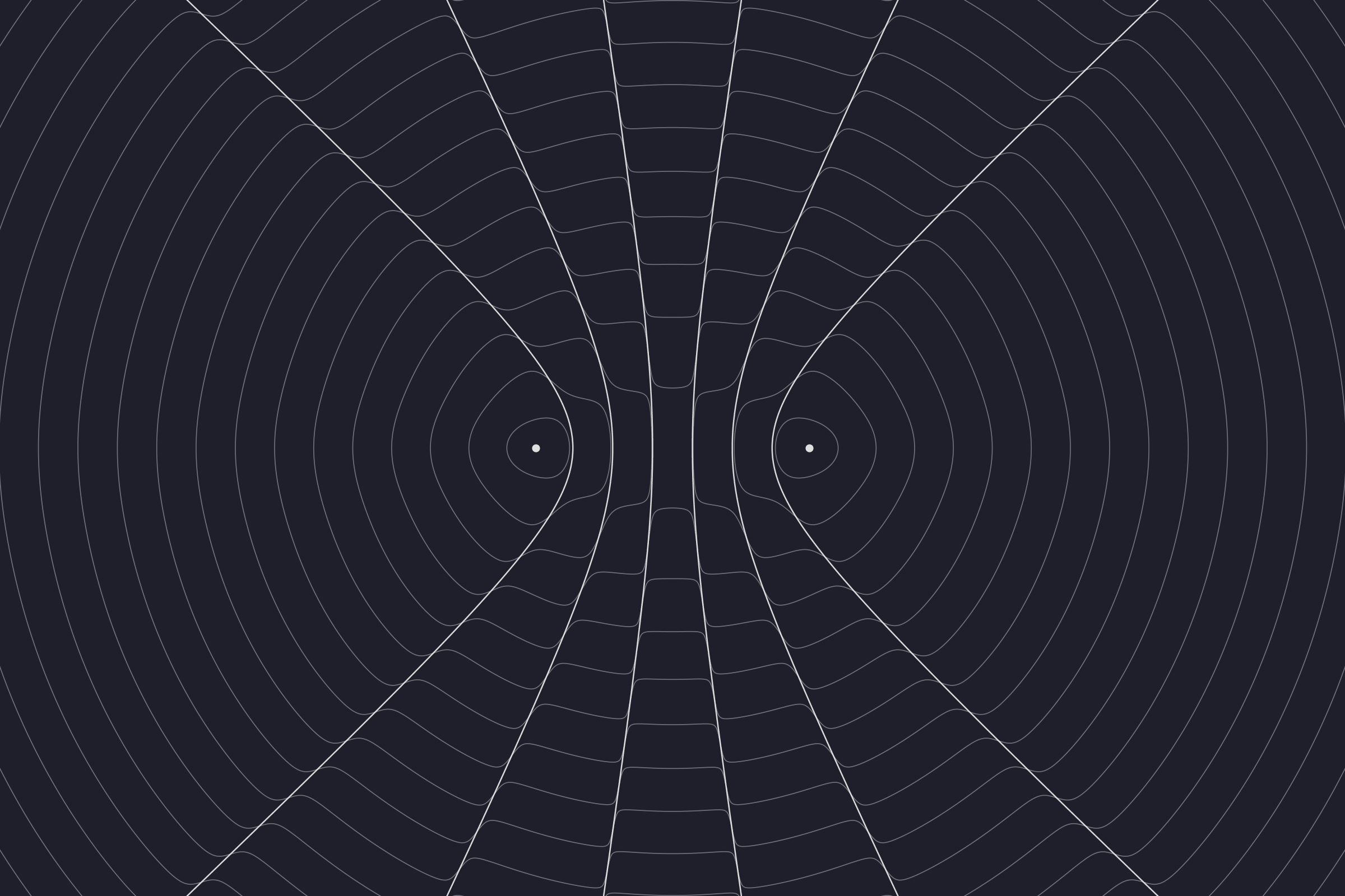 Wavefronts and nodal lines from two interfering point sources