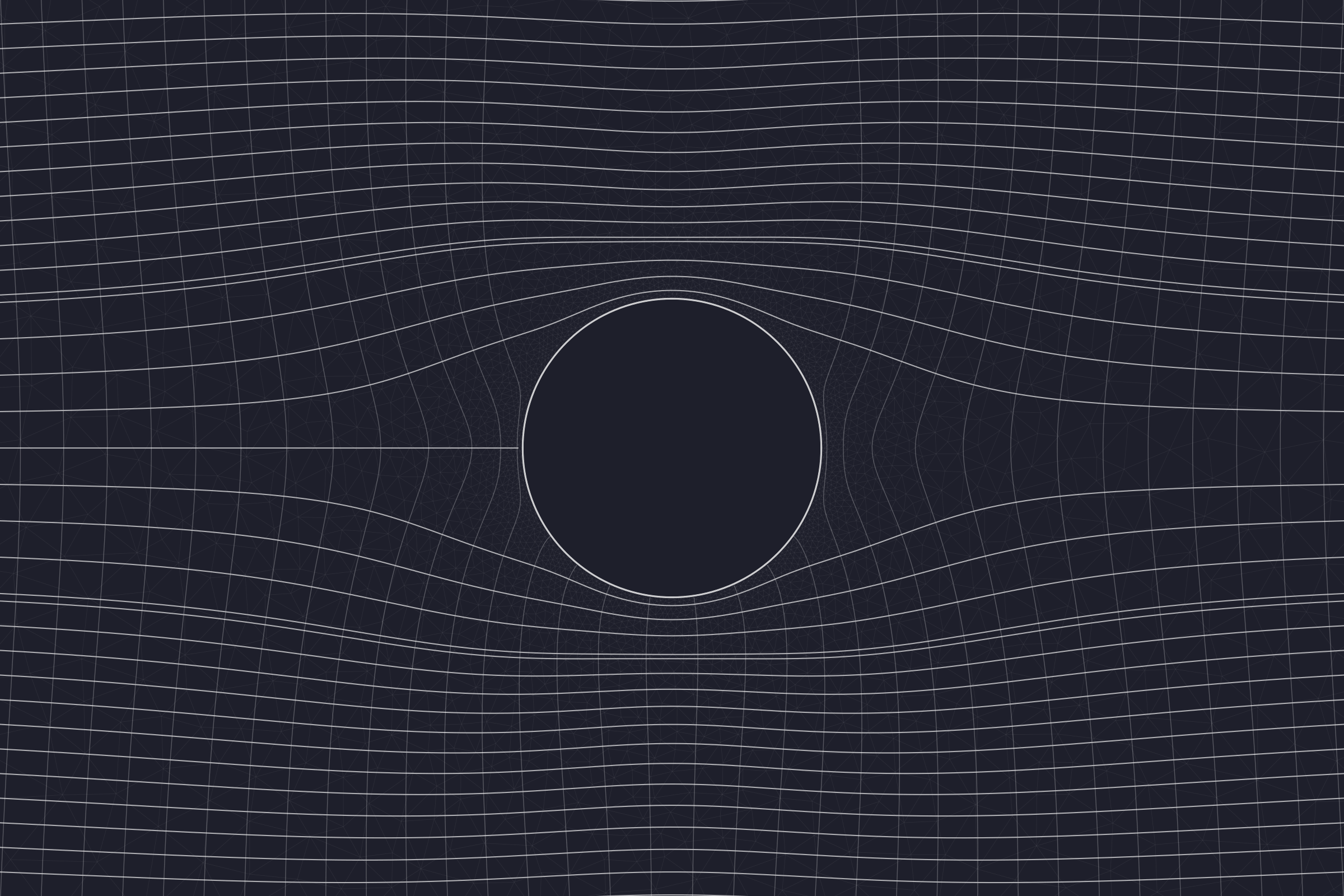 Principal stress trajectories around a hole in a plate under tension